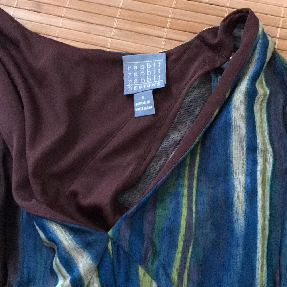Nordstrom rack Rabbit Design  v neck dress Sz 6 - Picture 4 of 8